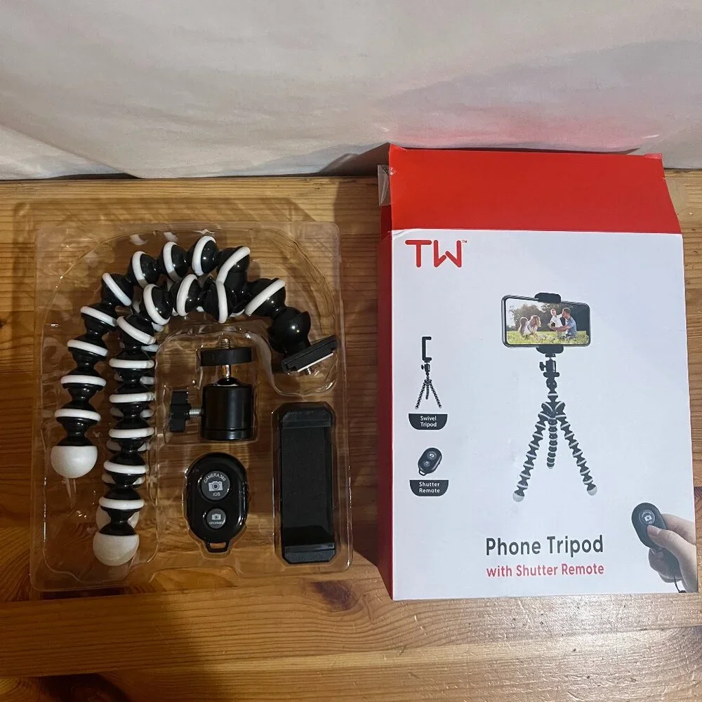TALK WORKS Flexible Tripod for iPhone, Android, Camera - Bendable Legs, Adjustab